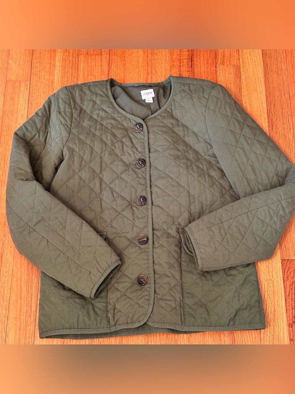 J.Crew Quilted Jacket Size 0 green